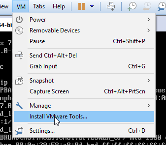 Установка VMWare Tools